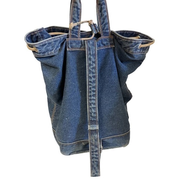 Vtg Ralph Lauren Polo US Flag Denim Duffle Bag X Large - Picture 6 of 7